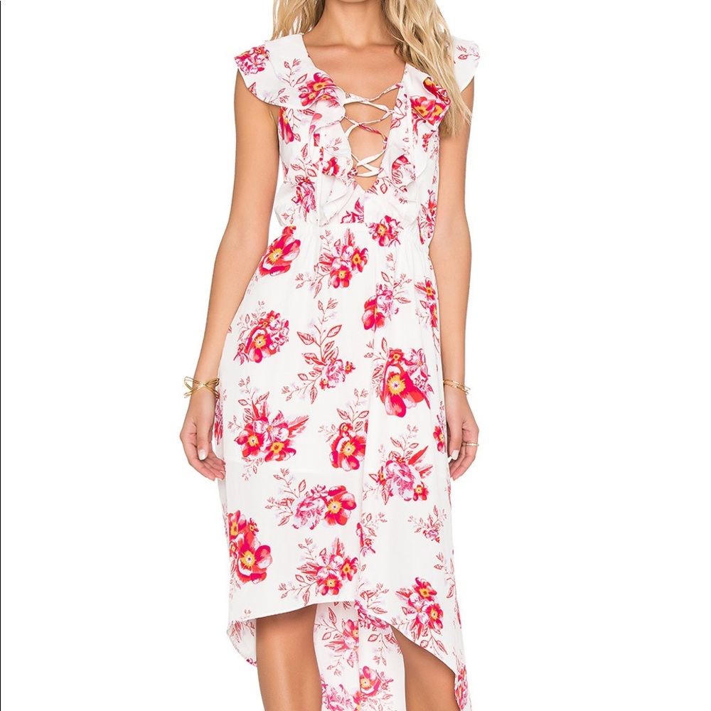 Tularosa Floral High-Low Maxi Dress